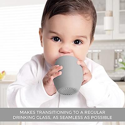Silicone Baby Cup - Toddler Training Cup - Open Cup for Baby Led Weaning 2  Pack of No