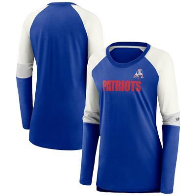 Men's Majestic Threads Cream/Royal Chicago Cubs Cooperstown Collection  Raglan 3/4-Sleeve T-Shirt