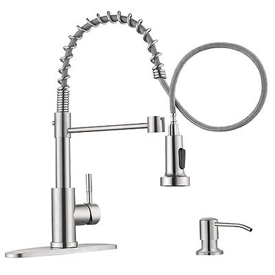 Hurran Brushed Nickel Kitchen Faucet with Pull Down Sprayer - Kitchen  Faucets, Bathroom Faucets