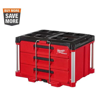 CRAFTSMAN Portable 20.5-in Ball-bearing 3-Drawer Red Steel Lockable Tool Box  in the Portable Tool Boxes department at