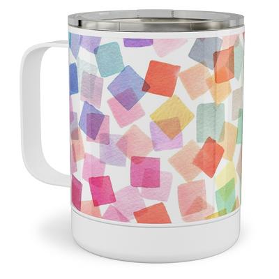 Travel Mugs: Dotty Floral - Blue Stainless Steel Mug, 10Oz, Blue - Yahoo  Shopping