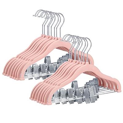 Flysums Premium Velvet Hangers 50 Pack, Heavy Duty Study Gray Hangers for Coats, Pants & Dress Clothes - Non Slip Clothes Hanger Set