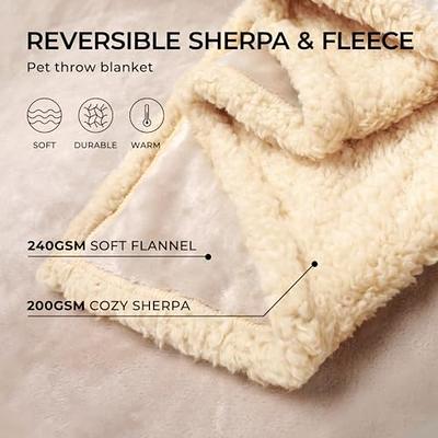 Waterproof Blanket for Dogs Pee Urine Liquid Proof Blanket for Couch Sofa Bed Soft Reversible Furniture Protector Cover Sherpa Pet Blanket for Small