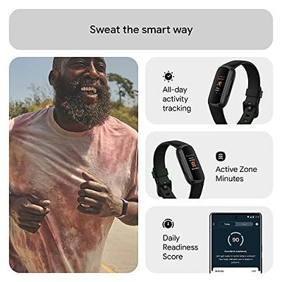 Fitbit Luxe-Fitness and Wellness-Tracker with Stress Management,  Sleep-Tracking and 24/7 Heart Rate, Black/Graphite, One Size (S & L Bands  Included)