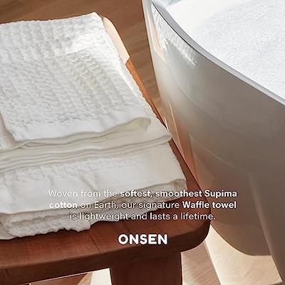 ONSEN Bath Towel Set - Waffle Weave 100% Supima Cotton Towel - Lusciously  Soft, Durable, Fast Absorbing Waffle Towel Bath Towel, White Bath Towel Set  White