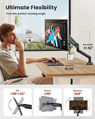 ErGear Single Monitor Arm for 13-32 inch Screens, Adjustable Gas Spring Monitor  Mount Holds up
