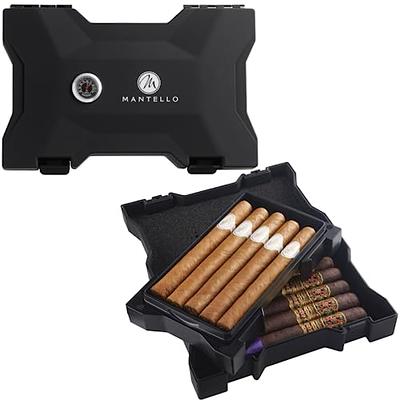 Mantello Cigars Case- Cigar Case with Cigar Accessories, Cigar Case for Men that 10 Cigars, Cigar Humidor, Airtight Seal- Cigar Gifts for Men, Travel Cigar Humidor Yahoo Shopping