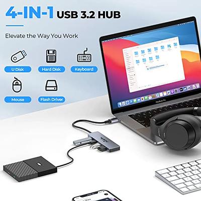 USB C Hub 10Gbps, uni USB C Splitter with 2 USB C 3.2 and 2 USB
