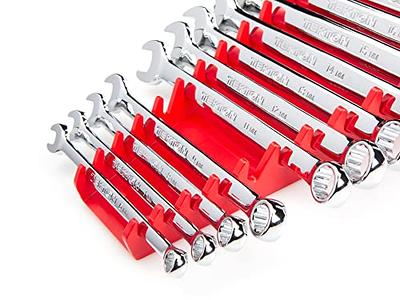 JSP Manufacturing Red & Black 16 Tool Standard Wrench Holder Wrench  Organizer 2 Pack | Storage Rack Tray Tool Holder