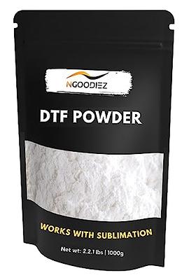 NGOODIEZ DTF Powder - Hot Melt Adhesive, DTF and Sublimation Pretreat  Transfer White Black Powder Works on Any Fabric Any Color - Durable, Super  Adhesion and Waterproof - Yahoo Shopping