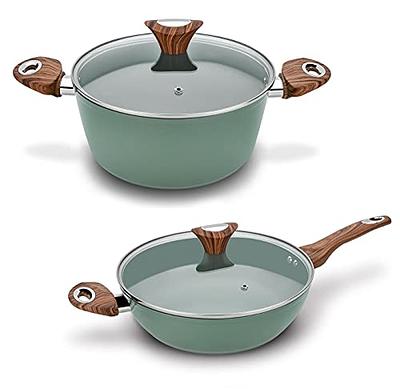 GreenLife Soft Grip Diamond 3 qt. Healthy Ceramic Nonstick Aluminum Turquoise Chef Pan with Lid