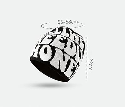 Cheap Letter Printing Beanie Bonnet Y2k Casual Skullies Fashion