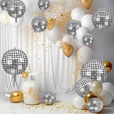 4Pcs/set Disco Ball Balloons 22 Inch 4D Ballon 80s Disco Dance Party Decor  90s Birthday