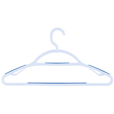 Mainstays Slim Plastic Hangers - White - 10 Count