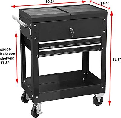 Goplus Rolling Tool Chest, 5-Drawer Tool Box Organizer w/Lockable Wheels &  Sliding Drawers & Detachable Top & Adjustable Shelf, Tool Storage Cabinet