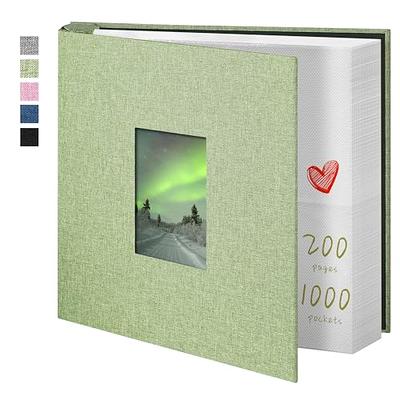 Small Photo Album 5x7 Hold 50 Vertical Photos with Memo Slip-in