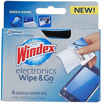 Windex Electronics Wipes, Pre-Moistened, Provides Streak-Free