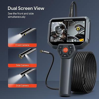 DEPSTECH Endoscope Camera with Light, 5 IPS Screen, Dual Lens