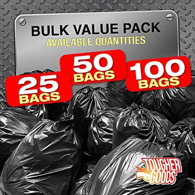 3 Mil 60 Gallon Contractor Trash Bags - 38Wx58H Heavy Duty Black Bags for  G