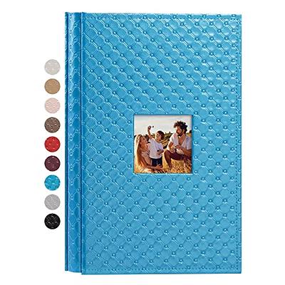 Cranbury Small Photo Album 4x6 (Blue) - 2-Pack Plastic 4 x 6 Photo Book Album, Each Shows 48 Pictures, Mini Picture Album Binder with Customizable