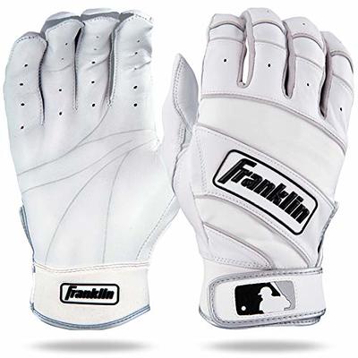 Franklin Sports MLB Pro Classic Baseball Batting Gloves Pair - Black/Gold -  Adult Small
