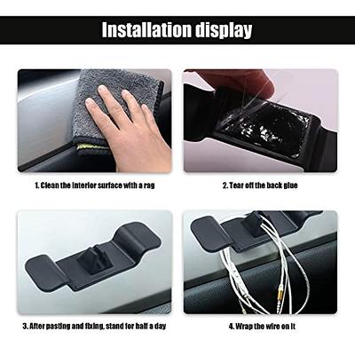 SOULWIT 50Pcs Self Adhesive Cable Management Clips, Cable Organizers Wire  Clips Cord Holder for TV PC Ethernet Cable Under Desk Home Office (Black)