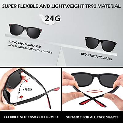 LINVO Black Polarized Sunglasses for Men and Women,Mens Sunglasses Dark  Driving Fishing Golf HD UV400 Shades - Yahoo Shopping