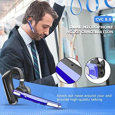 Bluetooth Headset For Cell Phone, V5.1 Bluetooth Wireless Earpiece Headset  With Cvc 8.0 Noise Canceling Microphone For Driving/business/office, Compat