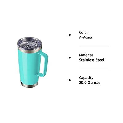 CIVAGO Travel Coffee Mug with Handle, 20 oz Insulated Tumbler with Lid and  Straw, Stainless Steel Double Wall Vacuum Coffee tumbler, Thermal Coffee Cup,  Army Green - Yahoo Shopping