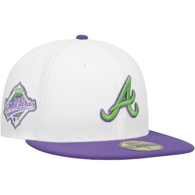 Atlanta Braves Black 2021 World Series Purple UV 59FIFTY Fitted Hat