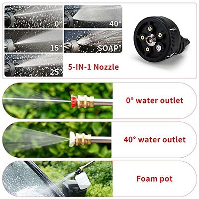 Electric Pressure Washer Cordless Power Washer Handheld Car Wash Portable Hight Pressure Cleaning Machine Kit for Car Garden Courtyard Pool