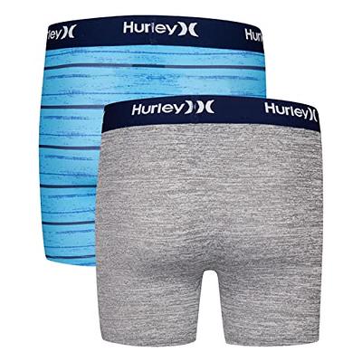 Hurley Boys' Classic Boxer Briefs (2-Pack), Dark Grey Heather/Blue, M -  Yahoo Shopping