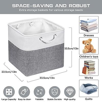 DIMJ Cube Storage Bins, 3 Pcs 11 Foldable Fabric Storage Bin