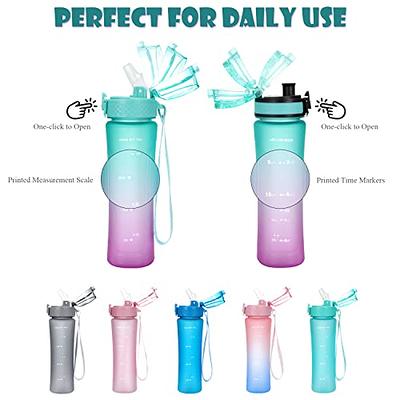 Oldley Kids Water Bottle 12 oz BPA Free Reusable With Straw/Chug 2 Lids,  Leak-Proof for Toddler Boys Girls Gift 