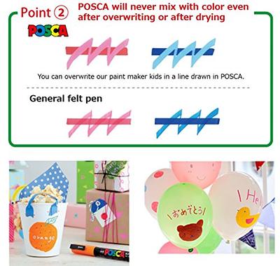  24 Posca Paint Markers, 3M Fine Posca Markers with Reversible  Tips, Posca Marker Set of Acrylic Paint Pens