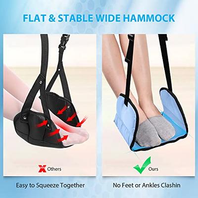 Heel & Feet Hammock Foot Rest ,Best Under Desk Foot Hammock & Airplane  Footrest, Comfortable Memory Foam Desk Foot Rest, for Home, Office & Travel  Accessory 