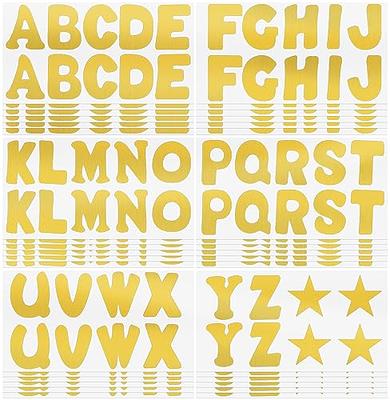 576 Pieces 8 Sheets Letters Stickers Self Adhesive Vinyl Letter Alphabet  Number Stickers Mailbox Numbers Sticker, Decals for Classroom Decor, Sign