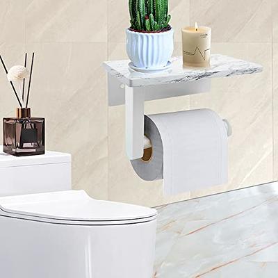 Marmolux Toilet Paper Holder Stand Free Standing W/ Storage, Matte Black  Finish 