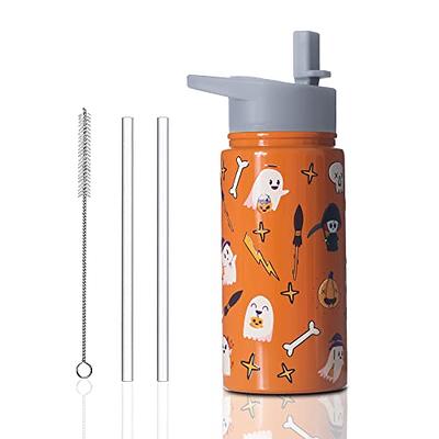 15oz Halloween Spooky Themed Kids Insulated Stainless Steel Water Bottle  with Straw & Brush Tumbler Cups for Boys & Girls Gift for School, Hand Wash  Only - Yahoo Shopping