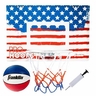 Franklin Sports Wall Mounted Mini Basketball Hoop - Pro Hoops Indoor Mini  Hoop with Mini Basketball - Slam Dunk Approved Shatter Resistant Backboard  - Bedroom + Office Mini Hoop + Ball - USA 