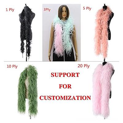 Fluffy Ostrich feather boa Scarf 2 Meters Trims Natural Feathers Shawl for  Costume Party Clothing Sewing Accessory Plume Decor