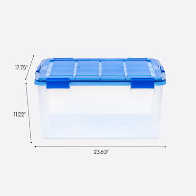 HOMZ 18 gal. Plastic Storage Bin, 8-Pack, Blue - Yahoo Shopping