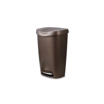 Stainless Steel 13-Gallon Kitchen Trash Can with Step Lid in Copper Bronze