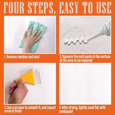 Drywall Repair Kit, Spackle Wall Repair Kit with Scraper, Waterproof Wall  Hole Filler Wall Repair Patch Kit, Plaster Scratch Wall Mending Agent,  Quick and Easy Solution to Fill Holes for Wall (1