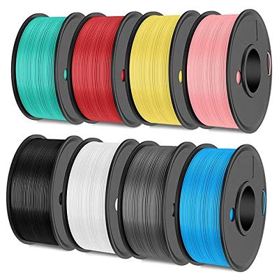 SUNLU 3D Printer Filament Bundle 1.75mm, Neatly Wound PLA Filament Meta  2kg, 8 Colors, 0.25kg Spool, 8 Packs,  Black+White+Grey+Blue+Green+Red+Yellow+Pink - Yahoo Shopping