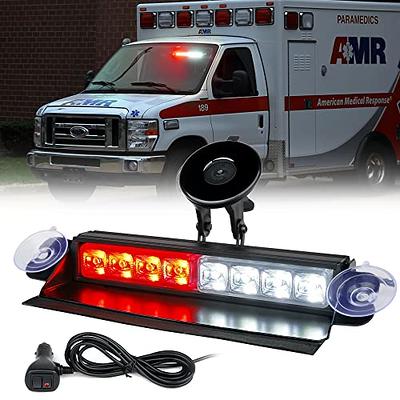 BooYu 14.8in LED Windshield Emergency Strobe Dash Light Bar 12/24V Interior  Visor Deck Flashing Hazard Safety Warning Lights for Police Law Enforcement  POV Trucks Vehicles [Red/White][12 LEDs][18W] - Yahoo Shopping