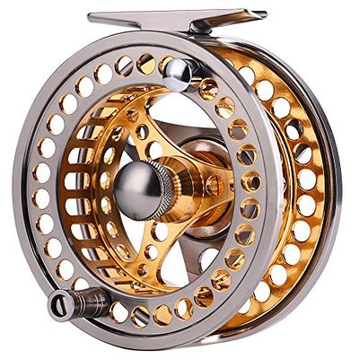 ANGLER DREAM (1/2WT 3/4WT 5/6WT 7/8WT) Fly Reel with Line Combo Aluminum  Alloy Large Arbor Fly Fishing Reels Weight Forward Fly Line with Braided  Backing Taper Leader Pre-Tied