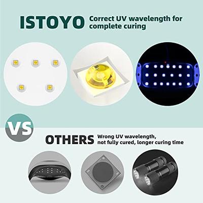 ISTOYO 2 Pack UV Light for Resin, Large Size Dual Wavelength UV