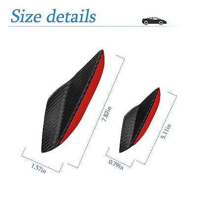 12 Pcs Universal Car Spoiler Canards Kit Front Bumper Lip Splitter Car  Exterior Soft Fins Car Canards For Car Body Auto Anti Collision Strip  Decoratio