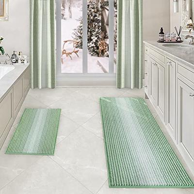 Yimobra Bathroom Rug Mat, Large Size 55.1 x 24, Extra Soft and Absorbent  Microfiber Chenille Bath Rugs, Non-Slip Shaggy Bath Mat, Machine Wash Dry